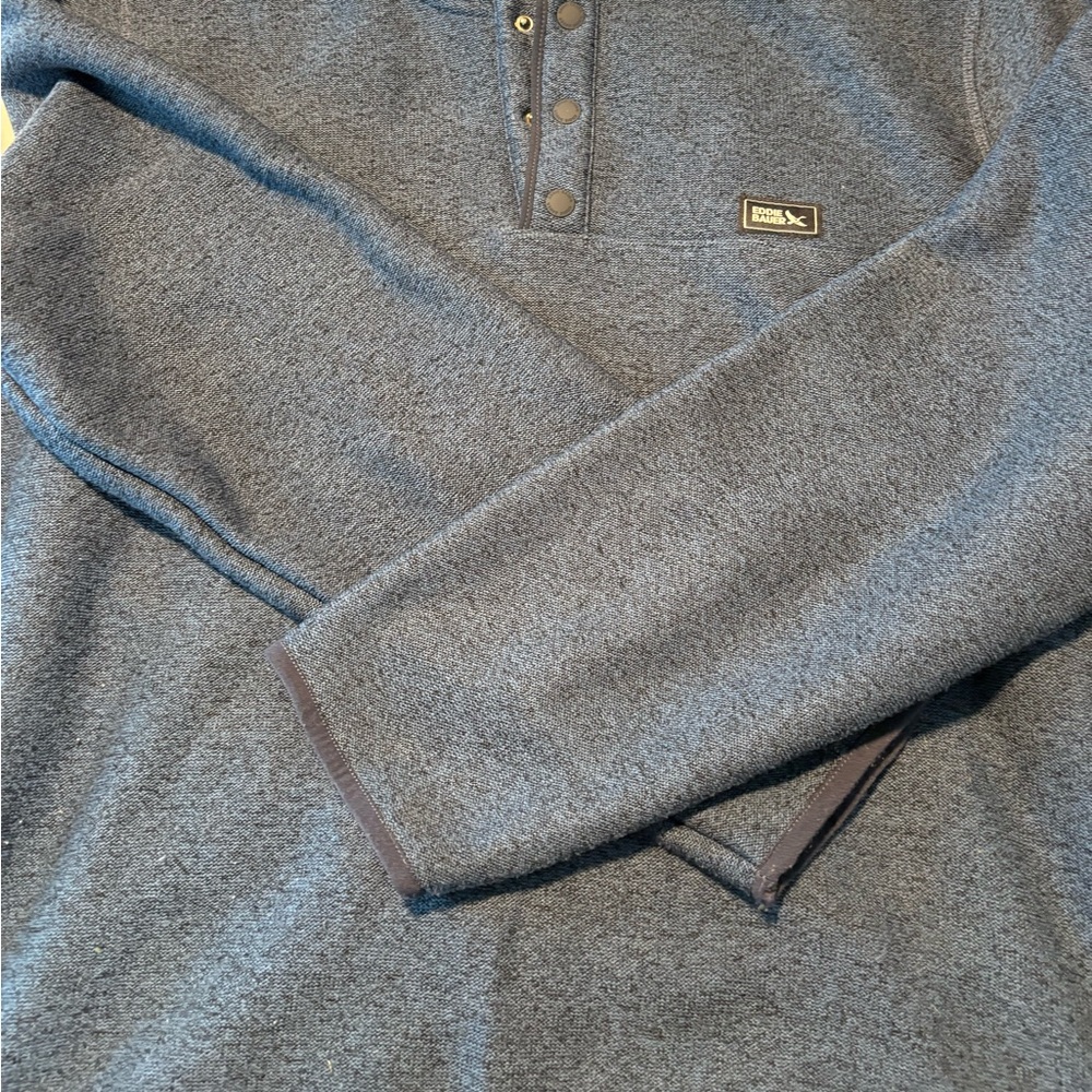 Eddie Bauer Men’s Blue Henley Pullover Sweater